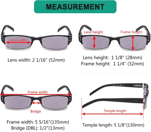 Vista 3 de Eyekepper Lentes de lectura, paquete de 4 lentes de sol de lectura para mujeres y hombres, lentes de lectura bajo el sol, lentes de lectura de dos