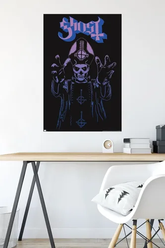 Vista 4 de Ghost - Póster de pared de ira, 34 pulgadas de largo x 22.4 pulgadas de ancho, versión sin marco