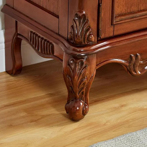 Vista 7 de Perchero de madera maciza, perchero de pie para colgar camisas, chaquetas (marrón)