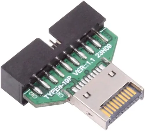 Vista 15 de Puertos duales USB 3.1 tipo C USB-C hembra a USB 2.0 placa madre 9pin 10pin adaptador de cabecera PCBA 480Mbps