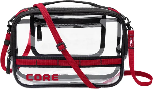 Vista 13 de CORE Bolso transparente aprobado para estadios con correa ajustable Diseño de bolso ligero con compartimentos seguros con cremallera