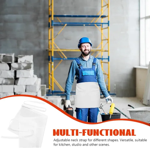 Vista 3 de ARTIBETTER Delantal de trabajo resistente al agua con bolsillo grande, delantal de herramientas de poliéster para hombres y mujeres para cocinar