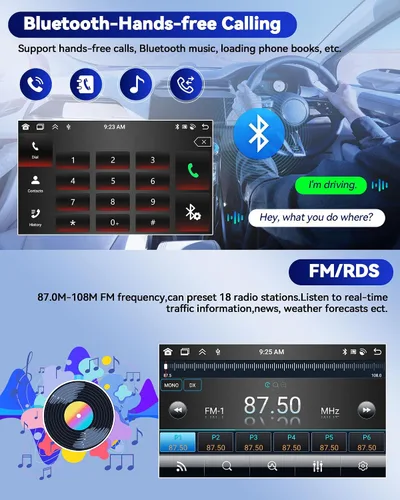 Vista 4 de 8 Core 6+128G para Hyundai Accent Verna Solaris 2010-2016 Android Car Stereo, 9" IPS Car Radio Wireless Carplay Android