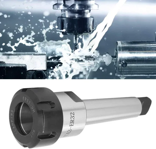 Vista 3 de Pinza ER32, soporte para portabrocas de pinza, soporte de pinza, soporte de mandril de fresado cónico MTA3, piezas de torno de fresado CNC de acero