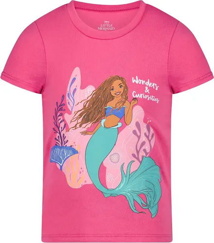 Vista 2 de Disney The Little Mermaid Ariel - Conjunto de camiseta de manga corta y pantalón corto para niñas pequeñas