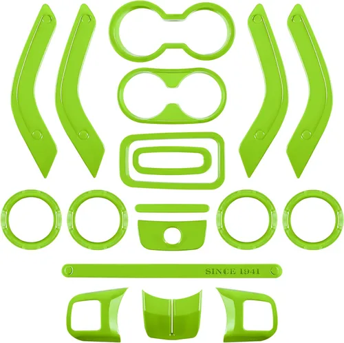 Vista 16 de E-cowlboy Juego completo de 18 piezas de adornos para interior de auto, kit de adornos para interior de auto