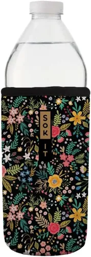 Vista 61 de Sok It BotlSok Funda para botella de agua con cubierta de neopreno aislante (Floral abstracto, se ajusta a CamelBak o Nalgene de 12 onzas)