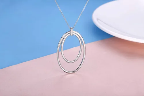 Vista 3 de Collar con colgante de plata esterlina S925 para mujer, Plata de ley S925