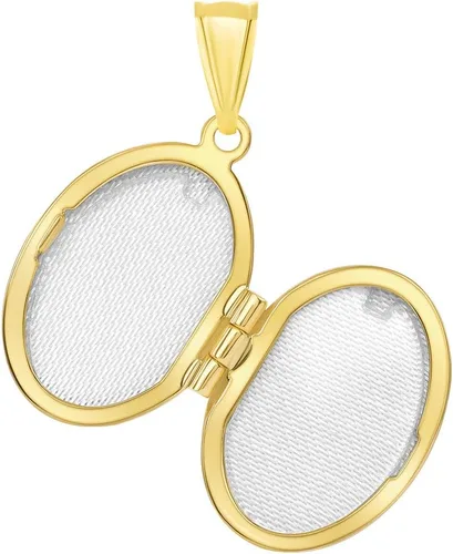 Vista 3 de Colgante de oro amarillo de 14 quilates con colgante de cadena de cable