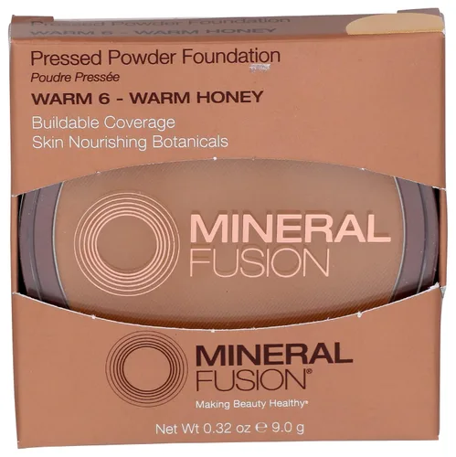 Vista 32 de Mineral Fusion Base de maquillaje en polvo prensado, polvo facial con acabado mate para piel clara con subtonos rosa/rojo, maquillaje natural