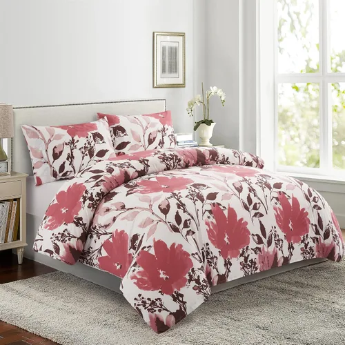 Vista 18 de Marina Decoration Juego de funda de edredón de 3 piezas con 2 fundas de almohada, diseño de rayas negras y grises, tamaño doble/matrimonial