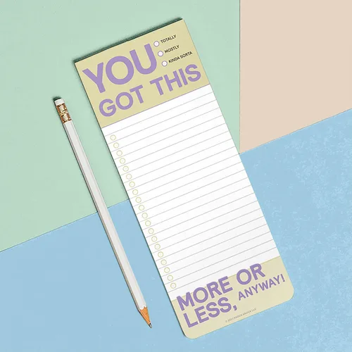 Vista 4 de Knock Knock You Got This Make-a-List - Bloc de planificación de notas diarias, 3.5 x 9 pulgadas
