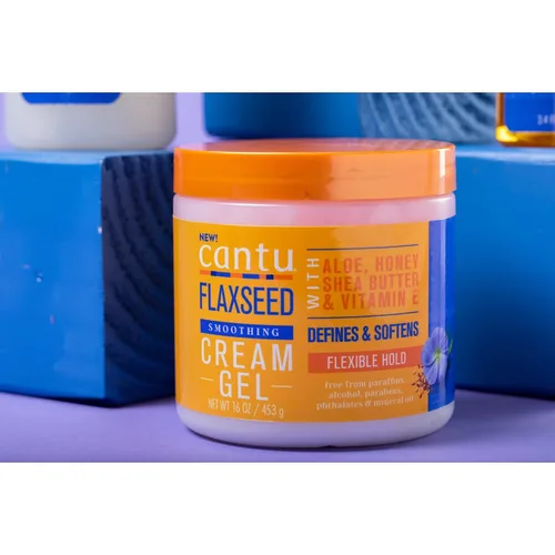 Vista 7 de Cantu Gel en crema de linaza con aloe, miel, manteca de karité y vitamina E, 16 onzas