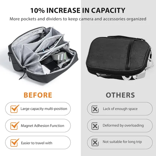 Vista 9 de Estuche de transporte para DJI Osmo Pocket 3,Bolsa de transporte para accesorios Luna Ultra Portable Large Case for Xtra Muse/Osmo 360/Mobile 8
