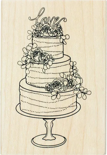 Vista 8 de Inkadinkado Sello de goma montado en ramo de novia para hacer tarjetas de boda y álbumes de recortes, 3 x 3 x 1 pulgadas