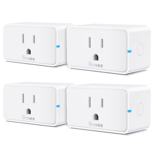 Vista 11 de Govee Enchufe inteligente de 15 A, salida WiFi Bluetooth, 1 paquete que funciona con Alexa y Google Assistant, enchufes WiFi con múltiples