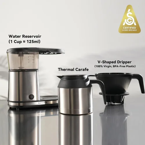 Vista 6 de Cafetera digital Bonavita BV1500TD para 5-tazas, acero inoxidable, BV1500TS, Acero inoxidable