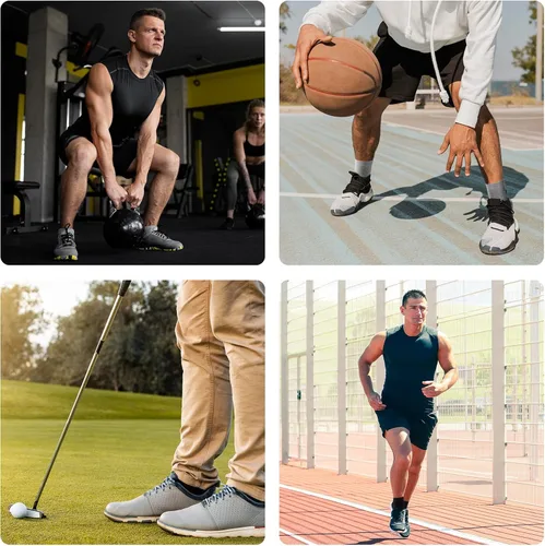 Vista 7 de CaiDieNu Calcetines deportivos de algodón para hombre, 5 pares