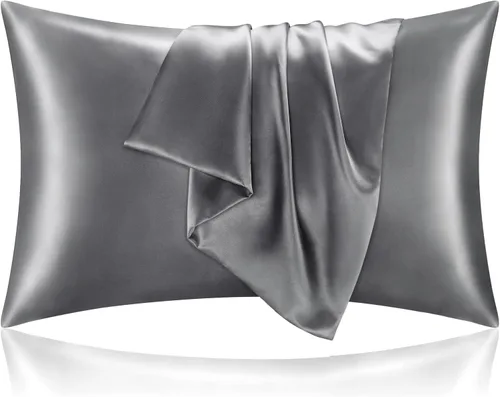 Vista 80 de BEDELITE Funda de almohada de satén para cabello y piel, súper suave y refrescante similar a las fundas de almohada de seda, paquete de 2 con cierre