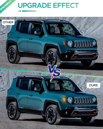 Vista 4 de Conjunto de luces LED laterales ámbar para Jeep Renegade 2015-2023