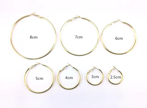 Vista 2 de Honbay Juego de 7 pares de aros para mujer (dorado)