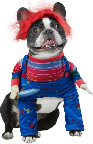 Vista 4 de Disfraz de Chucky de Child's Play para perros o gatos de Rubies, XS