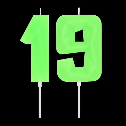 Vista 178 de DERVENTA Vela Grande de Cumpleaños Número 3D Verde Luminoso de 3.7 Pulgadas Celebración de Fiesta Aniversario Decoración Adorno para Pastel 1 Pieza