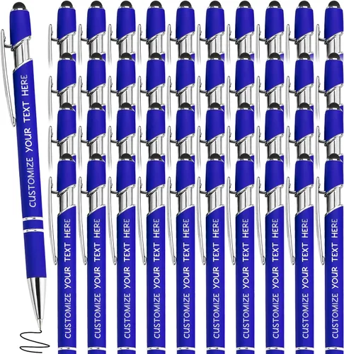 Vista 66 de Bolígrafos personalizados con lápiz óptico y grabado gratis, bolígrafos personalizados para negocios, graduación, aniversarios (hasta 500 unidades)