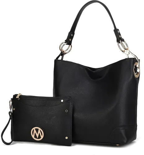 Vista 8 de MKF Collection Mia K - Bolso Hobo para mujer, de piel vegana, bolso de hombro holgado, bolso con asa superior