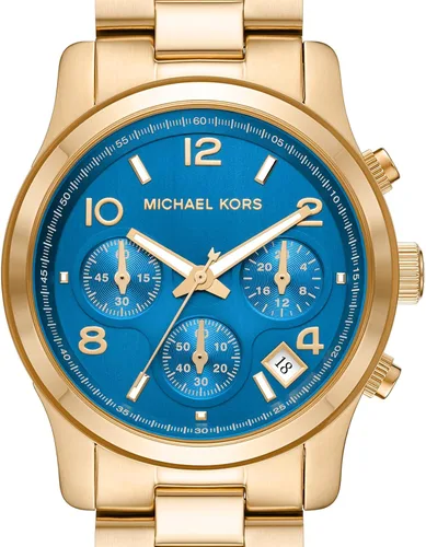 Vista 4 de Michael Kors Runway - Reloj de acero inoxidable para mujer, con banda de acero, cerámica o silicona