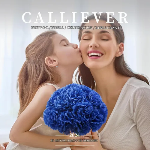 Vista 7 de Flor de clavel artificial, 50 cabezas de flores sintéticas de seda azul con Azul Oscuro
