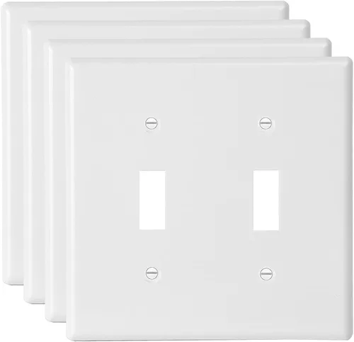 Vista 24 de Placa de pared Decora sin tornillos de 4 segmentos, placa frontal eléctrica para interruptor de luz, interruptor inteligente, receptáculo