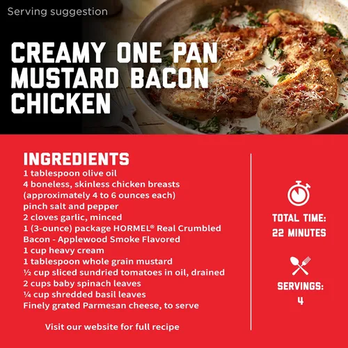 Vista 4 de HORMEL Bacon Toppings - Tocino desmenuzado de madera de manzana, 3 onzas (paquete de 8)