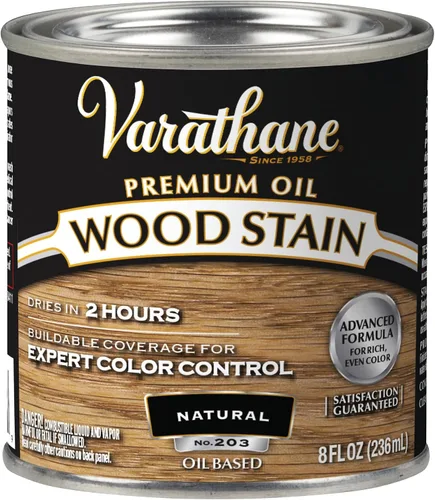 Vista 11 de 1 cuarto de galón Rust-Oleum Brands 211728H Gunstock Varathane - Tinte para madera interior a base de aceite (paquete de 2)