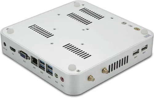 Vista 5 de KINGDEL Mini computadora de escritorio, mini PC sin ventilador con CPU Core i5, 16 GB de RAM, SSD de 256 GB, puerto HD, VGA, 4 x USB 3.0, WiFi
