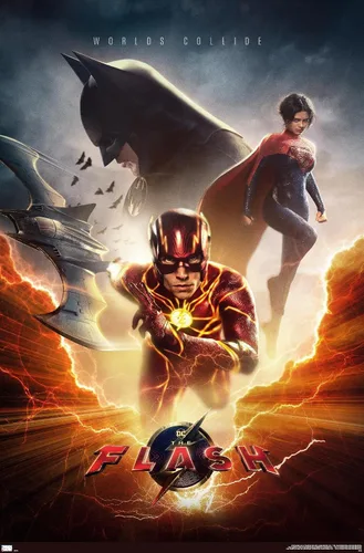 Vista 12 de Trends International DC Comics Movie The Flash - Póster de pared de una hoja, 14.725 x 22.375 pulgadas, versión enmarcada de madera de granero