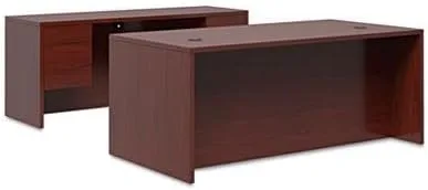 Vista 9 de HON 10500 Series 72 x 36 x 29-12 pulgadas, carcasa de escritorio de doble pedestal, caoba