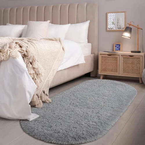 Vista 6 de Softlife Alfombras Esponjosas para Dormitorio, Alfombra de Área Peluda Bonita para Niñas y Niños Habitación de Bebé Decoración del Hogar, 2 x 5 Pies