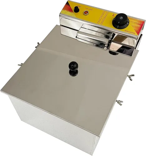 Vista 3 de 12L Queso Hot Dog Sticks Freidora Eléctrica Profunda Perro Máquina Freidora De Perro De Maíz Caliente De Acero Inoxidable Multifuncional Freidora