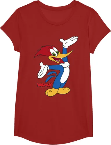 Vista 32 de Woody Woodpecker Camiseta con logotipo de cuerpo completo Negro