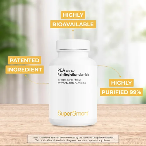 Vista 3 de Supersmart - Suplemento de guisante al 99% Palmitoiletanolamida 1200 mg por día - con OptiPEA - Suplemento natural - Salud general y apoyo
