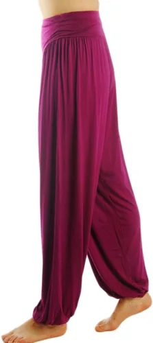 Vista 24 de Pantalones de algodón modal para mujer de AvaCostume, pantalones suaves para practicar yoga o deportes.