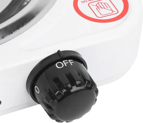 Vista 9 de Estufa eléctrica portátil de un solo tubo, quemador de encimera de acero inoxidable de 1000 W con termostato ajustable y protección contra