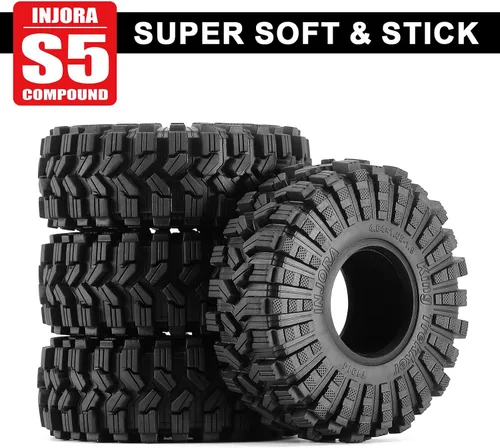 Vista 9 de INJORA King Trekker 1.9" S5 Neumáticos Todo Terreno para 1/10 RC Crawler Mejora (118 * 42mm)