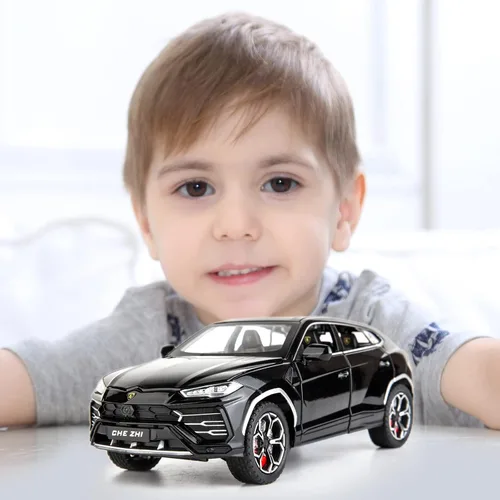 Vista 7 de BDTCTK 1:24 Lambo Urus Modelo de coche, Diecast Pull Back Car Toy Car, Puertas abiertas, Luz y sonido, Juguetes para niños Niños Adultos Regalos