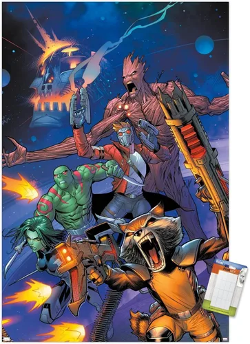 Vista 12 de Trends International Marvel Comics Guardianes de la Galaxia - Póster de pared con gritos grupales, 22.4 pulgadas de largo x 14.7 pulgadas, versión