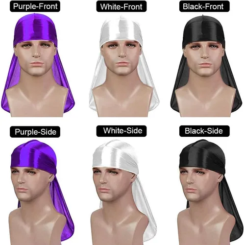 Vista 23 de Premium Durag Pack for Men, Silky Doo Rag for 360 540 720 Waves