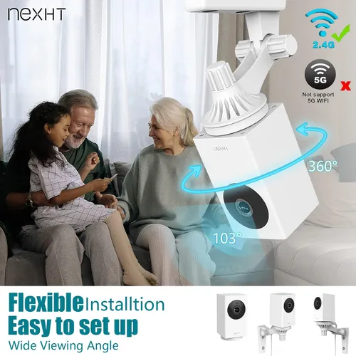 Vista 2 de cámara digital con paneo, inclinación y zoom, 1080p, para interiores, con wifi, cámara para bebés, monitor para mascotas