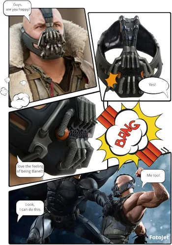Vista 2 de Máscara de Bane para disfraz de caballero oscuro para adulto