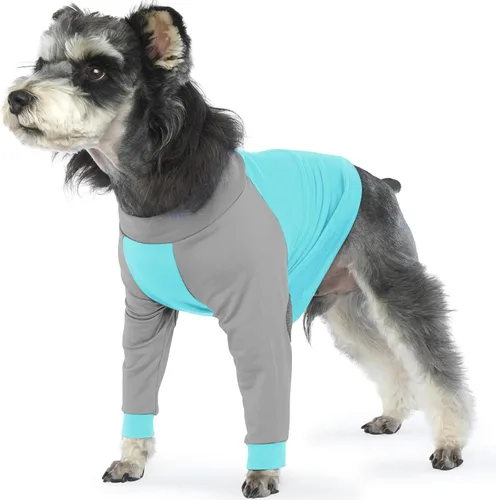 Vista 9 de LeLePet Traje de recuperación para perros para las patas delanteras, manga para perros para detener la lamida, protector de codo para lesiones